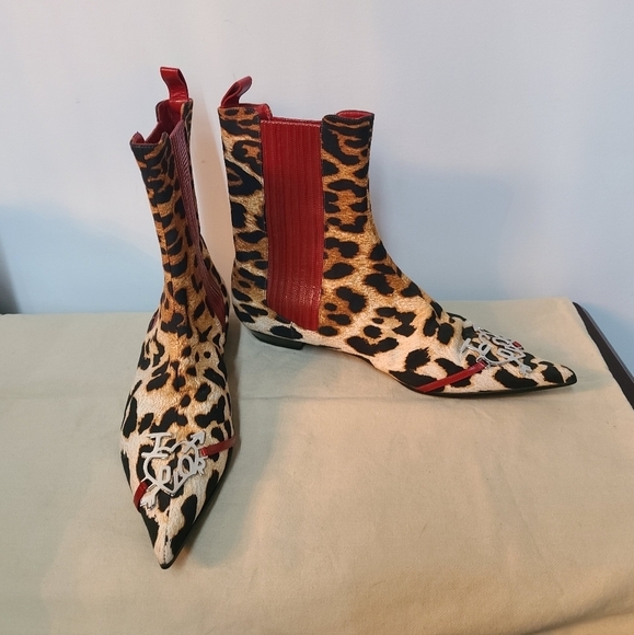 Dior Shoes - Christian Dior Leopard Peint Boots